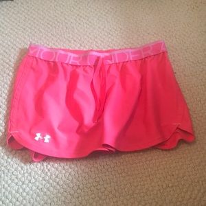 Pink under armor shorts